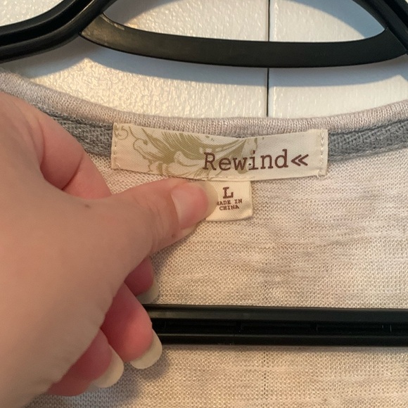 Rewind 2 Layer Floral Lace Cream Blouse Size Large - Picture 2 of 6